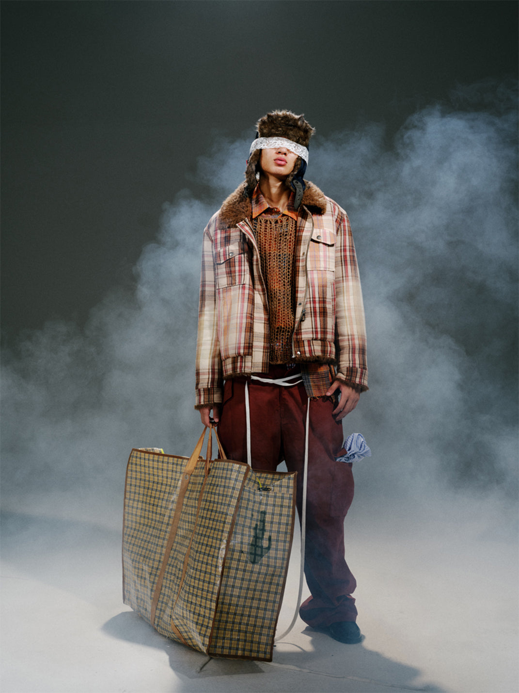 TREclub | Brick Red Pleated Cargo Pants - PSYLOS 1, TREclub | Brick Red Pleated Cargo Pants, Jeans, TREclub•JAPAN, PSYLOS 1